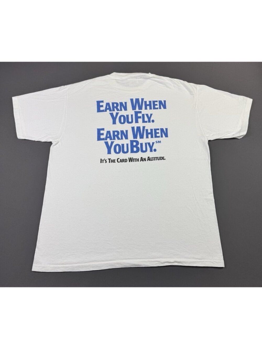Rare Vintage 90s First USA Southwest Airlines Credit Card Art Visa White Tee XL